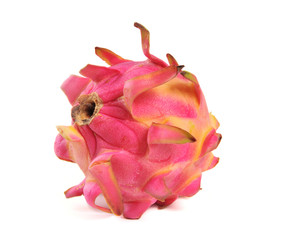 Dragon fruit, pitaya isolated on white background with clipping path