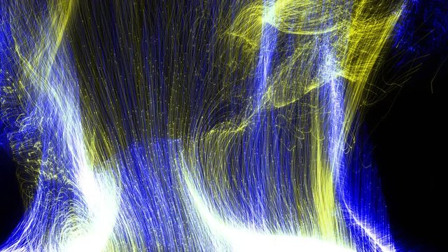 4k looped Million luminous acid lines swirl upstairs abstract background