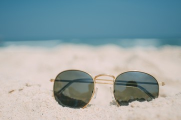 sunglasses on the beach