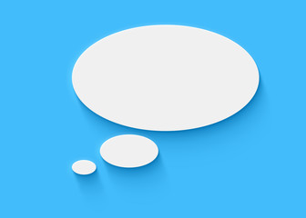 white think/speech bubble