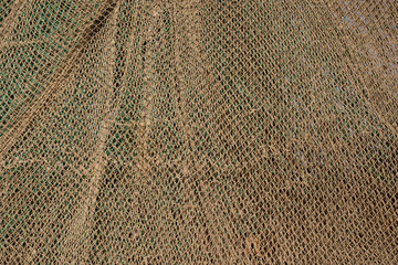 Helles braunes Fischernetz Textur Hintergrund