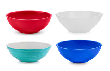 set of bowl on white background