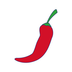 Isolated chilli icon vector design