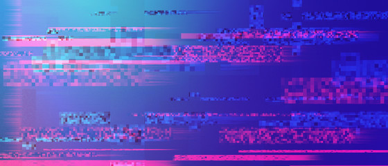 Digital signal artifacts, glitch texture, cyberspace visualization