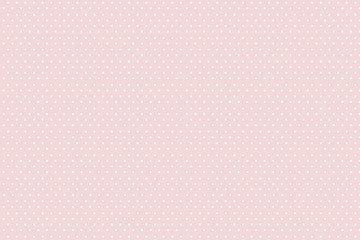 Pink background with white dots - obrazy, fototapety, plakaty