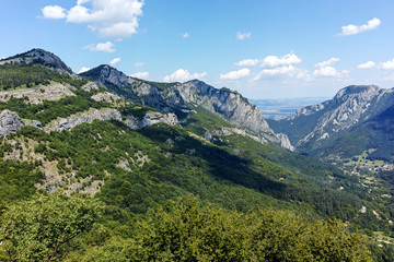 Fototapeta premium Landscape of Balkan Mountains with Vratsata pass, Bulgaria