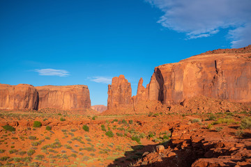 Monument Valley on the border between Arizona and Utah in USA