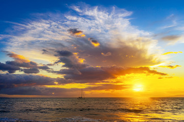 Hawaiian Sunset on the Island of Maui