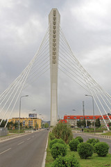 New Millennium Suspension Bridge in Podgorica Montenegro