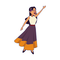 Isolated mexican woman vector design