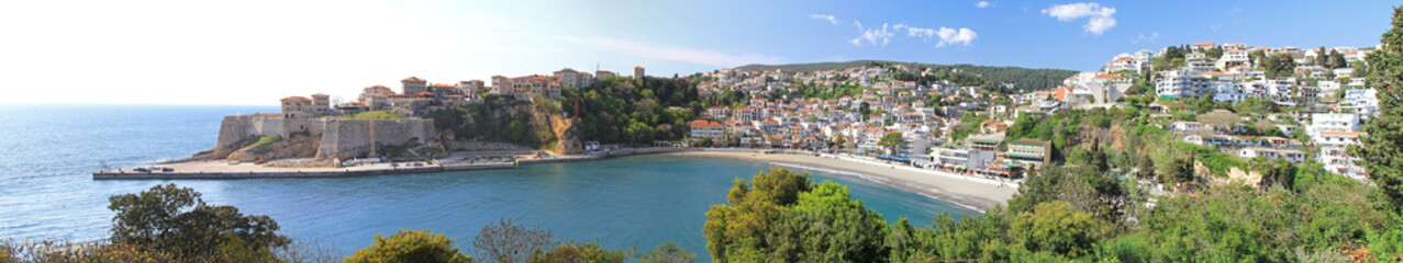 Fototapeta na wymiar City of Ulcinj in Montenegro at Adriatic Sea