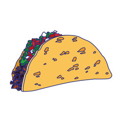 Isolated mexican food vector design