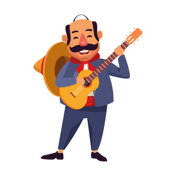 Isolated mexican man vector design