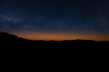 sunset in the mountains