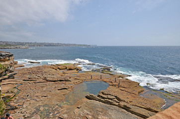One of the most beautiful coastal walks listed in Sydney starting from iconic Bondi beach and leading to Maroubra beach, Australia