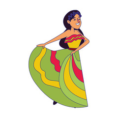 Isolated mexican woman vector design