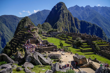 Ciudadela de Machu picchu despejado dia de sol