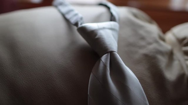 Move down over white tux tie