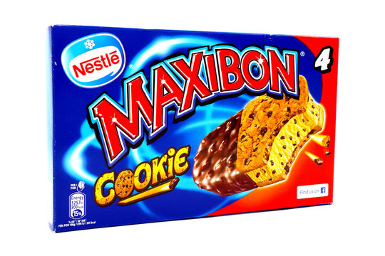 Italy &ndash; December 18, 2019: Maxibon Cookie Ice Cream. Maxibon is a brand of Nestl&eacute;