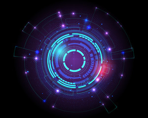Vector Futuristic technology pattern concept background, illustration