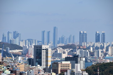 Fototapeta na wymiar The view of Busan in South Korea