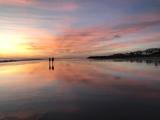 sunset on lake