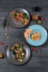 general salat pasta close up food for restaurant menu