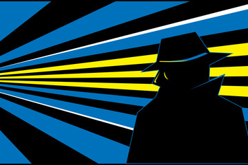 Spy in dark night