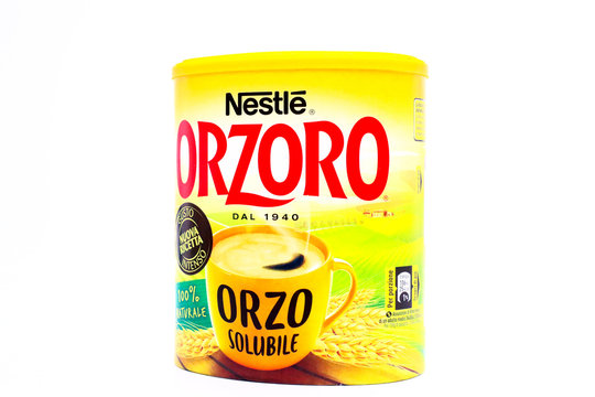 Italy – December 18, 2019:  Orzoro Nestlé Instant Soluble Barley