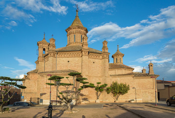 Fototapeta na wymiar The ancient church Nuestra Sra de los Abades in the Spanish town Milagro