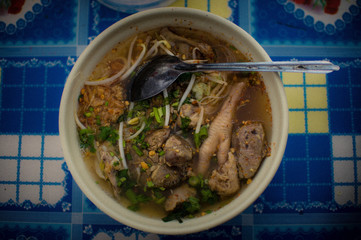 Mee Celup is a traditional dish in Kelantan, Malaysia. Its broth is full of sensational Asian taste.