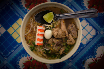 Mee Celup is a traditional dish in Kelantan, Malaysia. Its broth is full of sensational Asian taste.