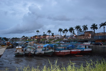 colorful fishing boats in thailand