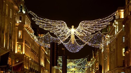Amazing Christmas decoration in the streets of London - LONDON, UNITED KINGDOM - DECEMBER 11, 2019