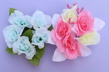 布製のバラの造花