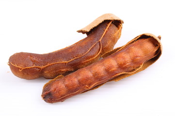 Sweet tamarind on a white background