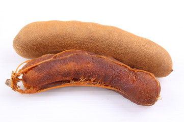 Sweet tamarind on a white background