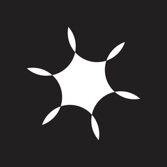 star swirl geometric logo vector
