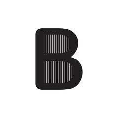 letter b stripes silhouette logo vector