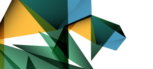 Vintage abstract template with triangle mosaic composition vecton white background. Simple design background. Modern flat design. Beautiful vector pattern.