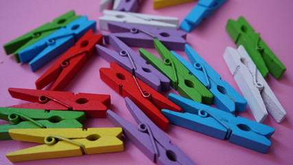 colorful clothes pegs