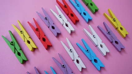 colorful clothes pegs