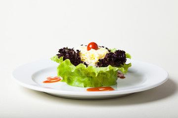 Salad with cheese
