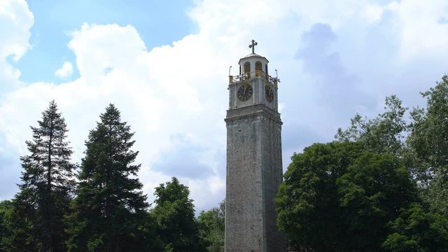 Bitola, monumental stone built symbol clock tower of Macedonia