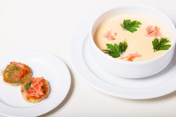 Salmon cream soup