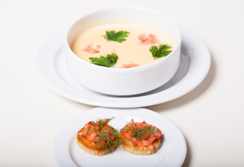 Salmon cream soup
