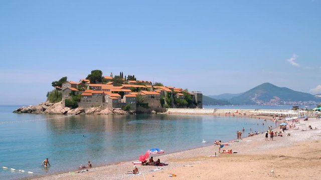 Mediterranean vacation Sveti Stefan Island, Near Budva Kotor, Montenegro