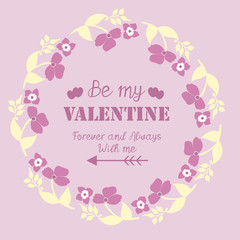 Various shape beautiful pink and white floral frame, for decoration of invitation card happy valentine. Vector