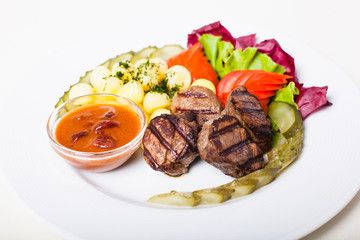 Grilled wild boar