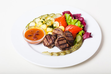 Grilled wild boar